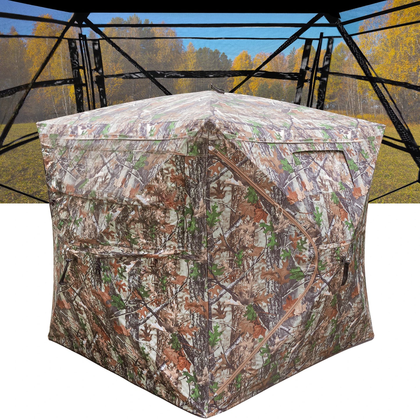 See-Through Pop-Up Hunting Blind with Carrying Bag for Deer and Turkey Hunting