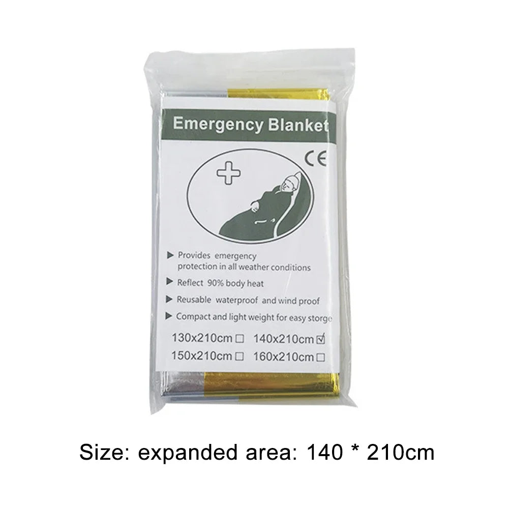 Outdoor Emergency Thermal Blanket Waterproof and Windproof