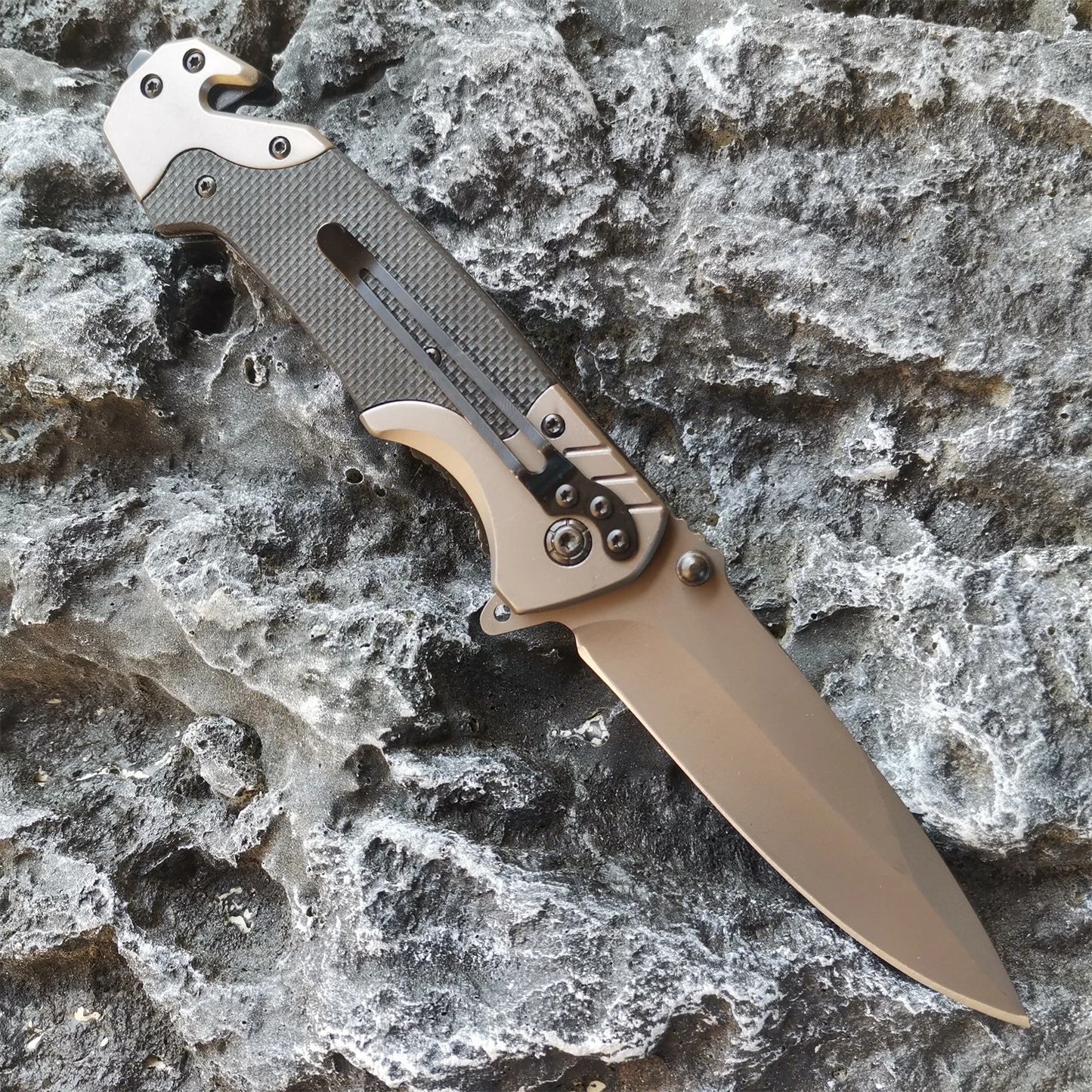 High Quality G10 Folding Knife Stainless Steel EDC Tool