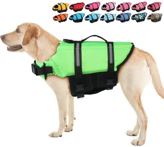 Adjustable Dog Life Vest with Rescue Handle