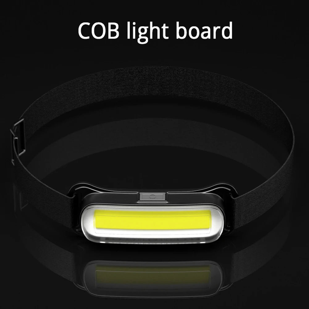 USB Rechargeable Waterproof LED Headlamp with Adjustable Headband