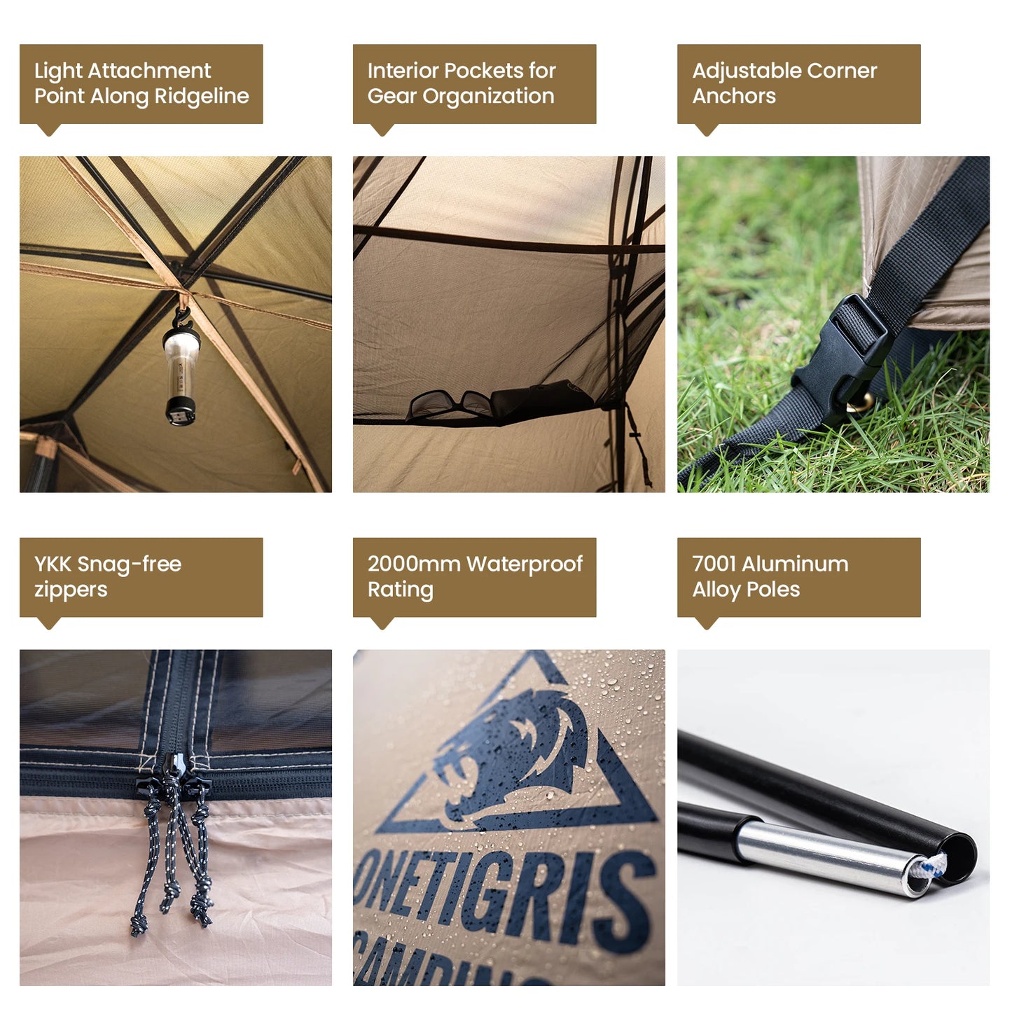 OneTigris COSMITTO 2.0 Lightweight 1 Person Waterproof Camping Tent