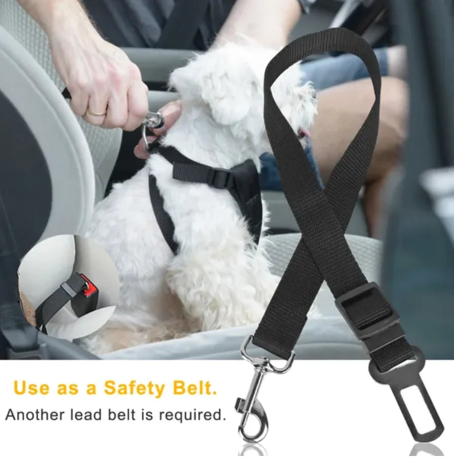 2Pcs Pet Dog Seat Belt Leash, Adjustable Safety Harness