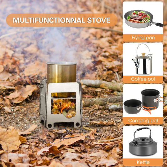 Portable Folding Stainless Steel Camping Stove