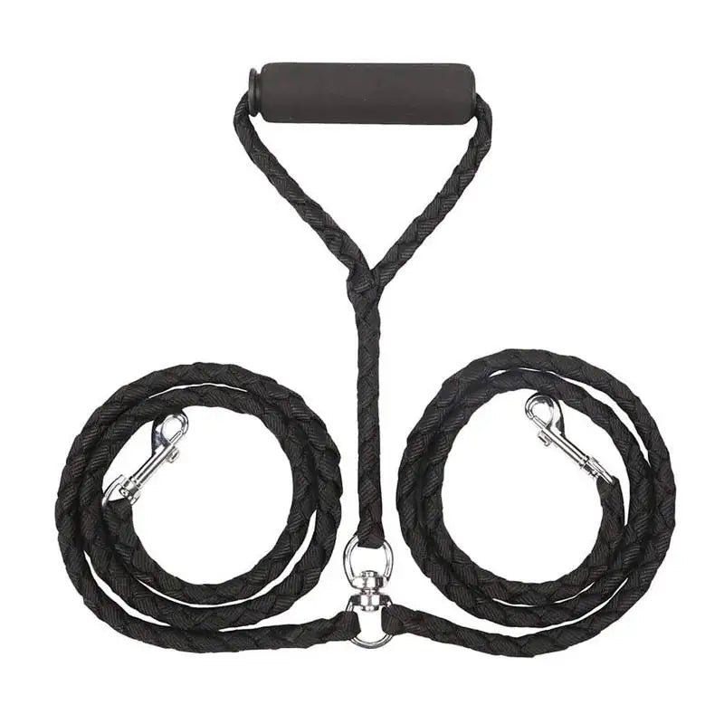 Tangle-Free Dual Dog Leash with 360° Rotation