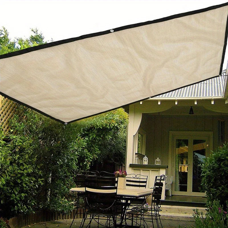 Beige HDPE Privacy Sunshade Net with 90 Percent UV Block