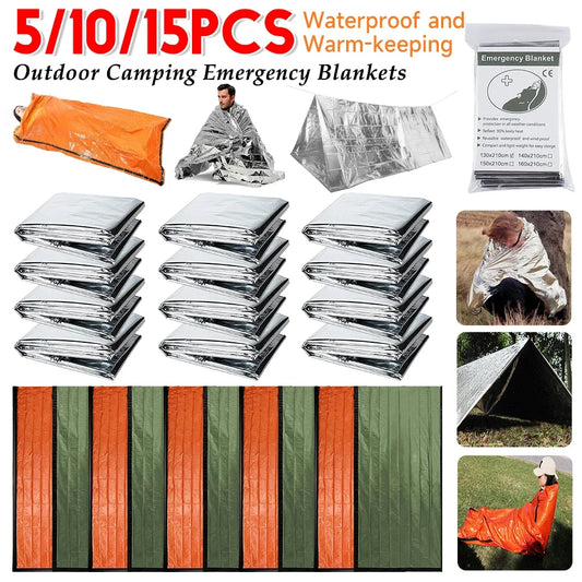 15/1PCS Waterproof Thermal Emergency Blanket 130x210cm