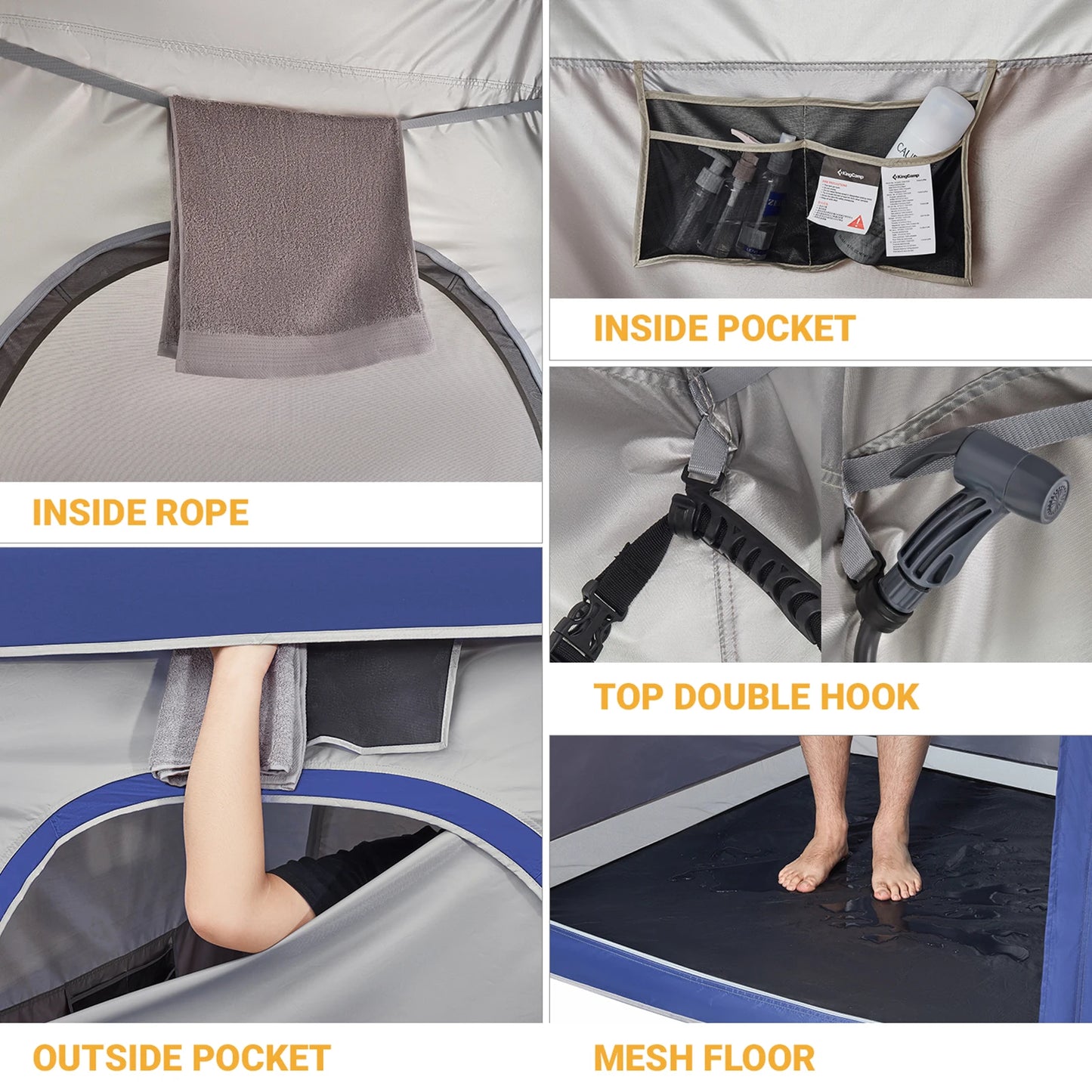 KingCamp Portable Outdoor Shower Tent Shelter