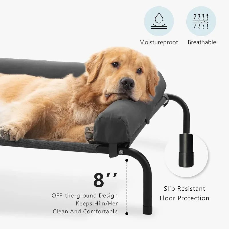 Cooling Elevated Dog Bed for Large Dogs