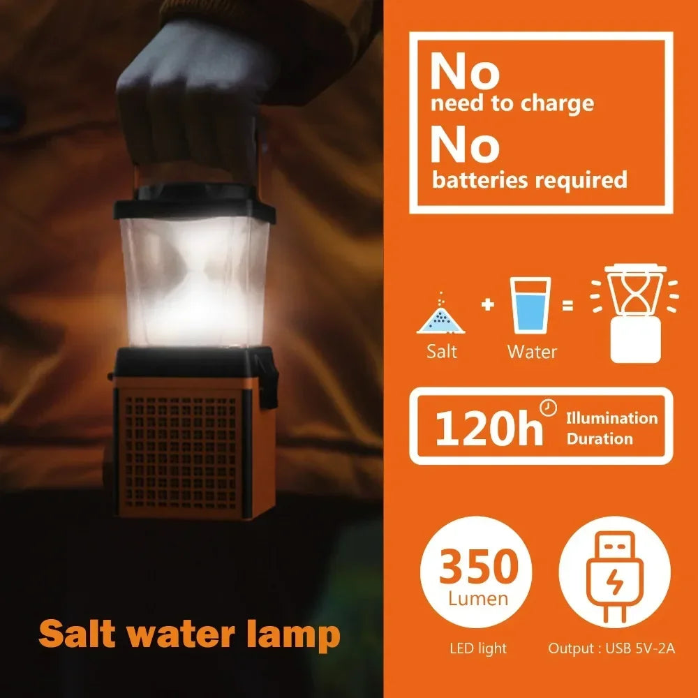 Portable Salt Water Powered Emergency Light No Battery