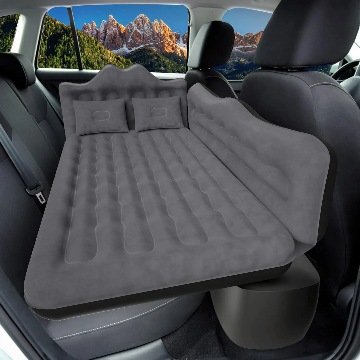 Inflatable SUV and Truck Air Mattress with 2 Pillows