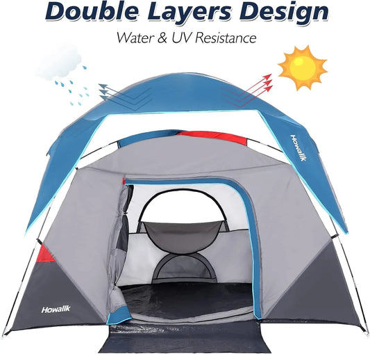 Easy Set-Up Camping Tent for 4-6 People