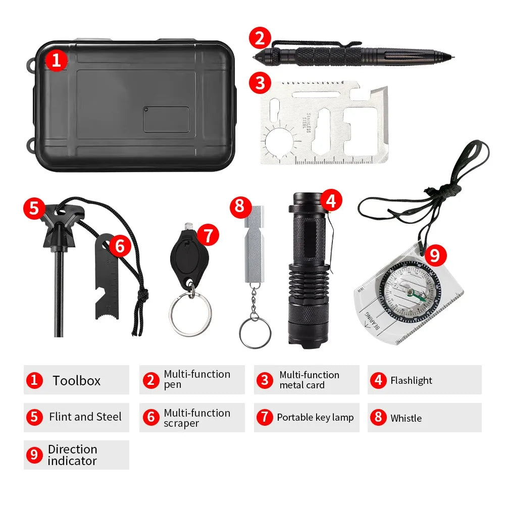 Outdoor Adventure Multi-Functional Emergency Tool Set