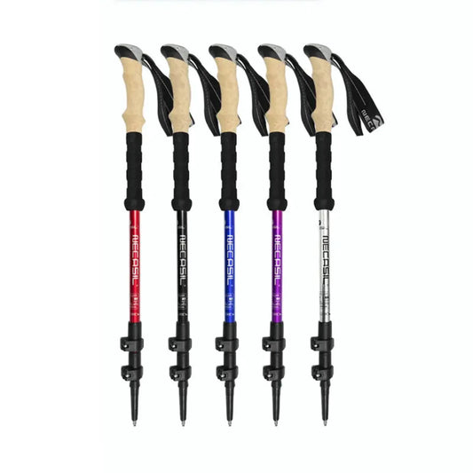 2 Piece Collapsible Hiking and Trekking Pole Set (4 Colors)