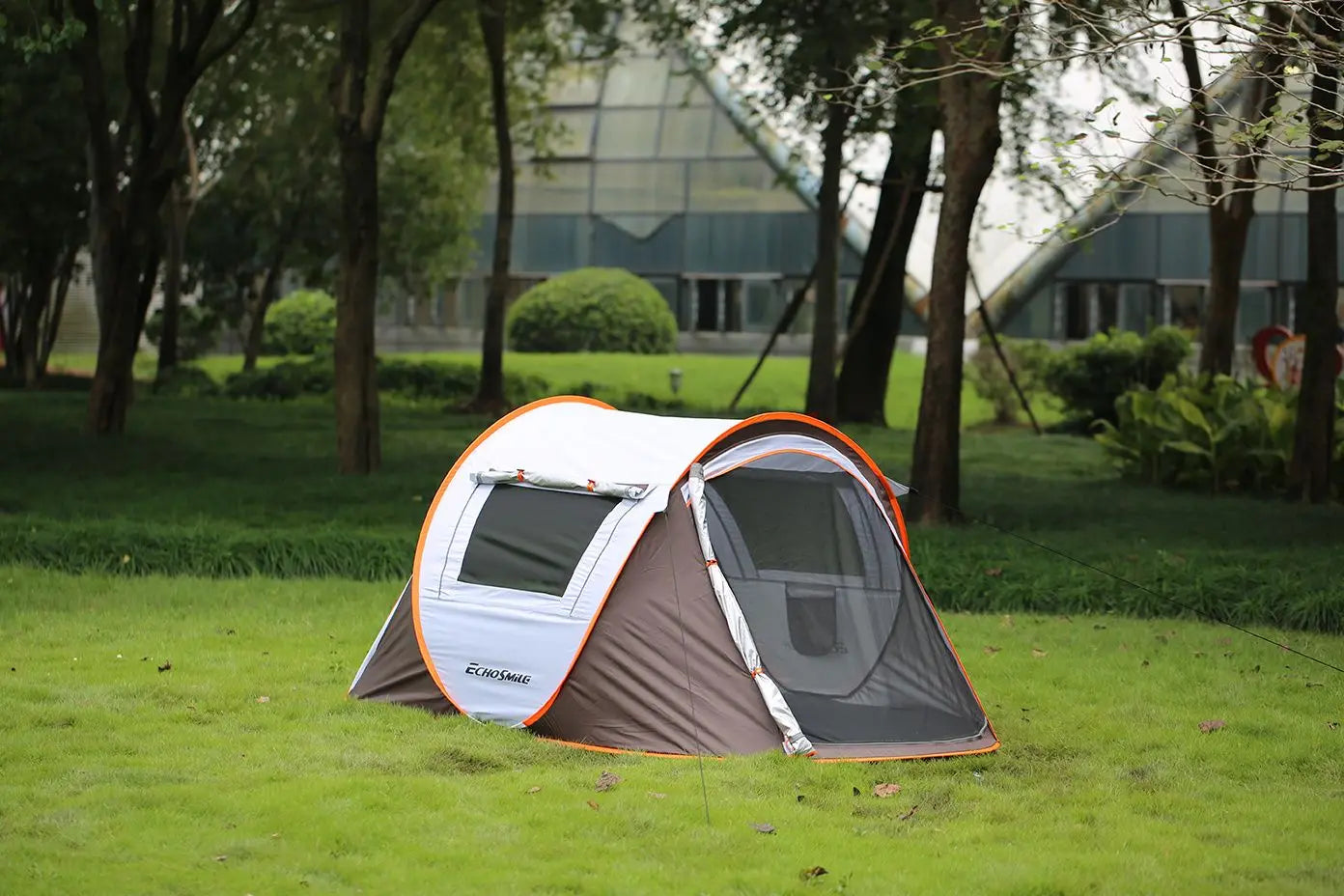 Instant Pop Up Tent with Double Doors and Mesh Windows