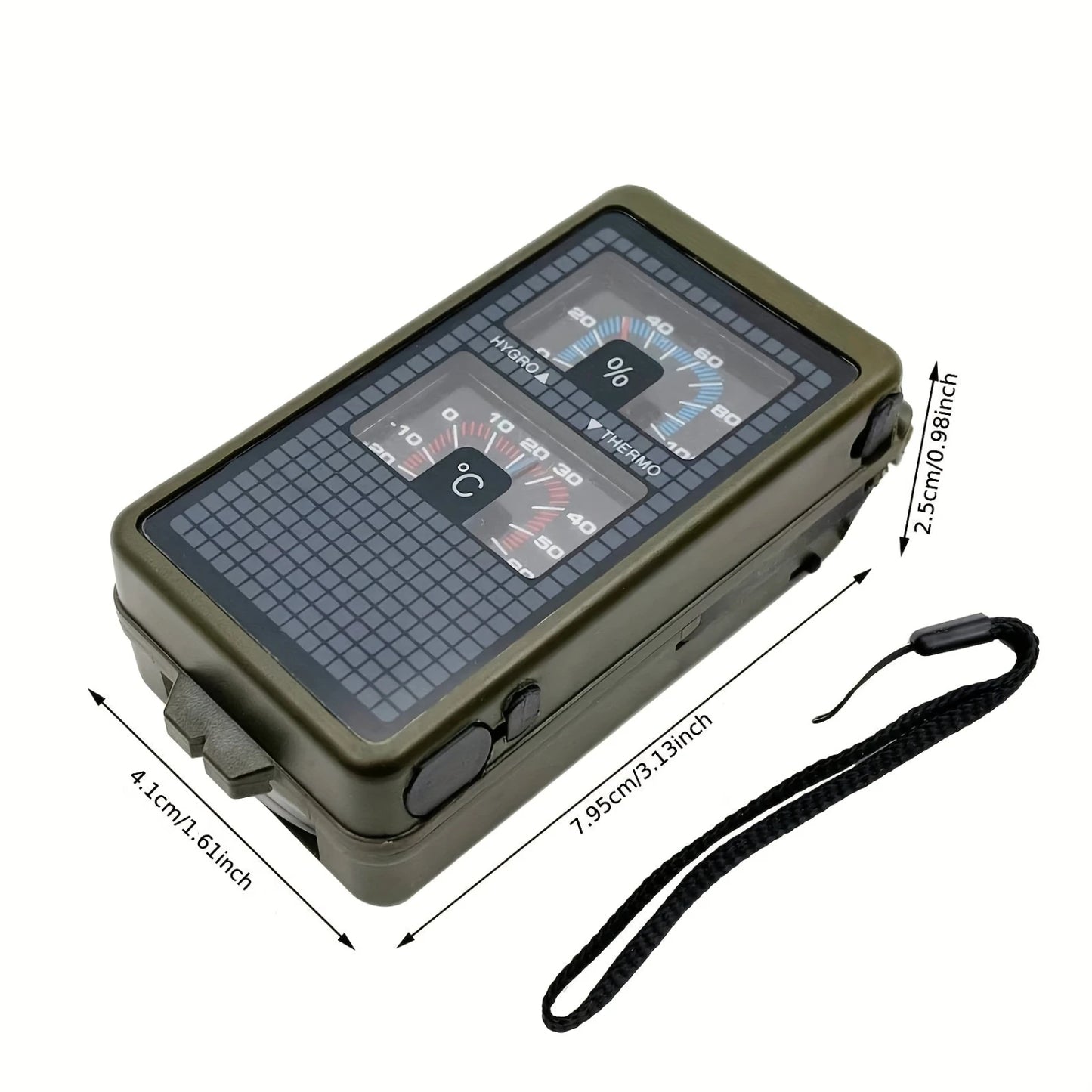 10-in-1 Survival Tool with Compass, Whistle & Light for Camping & Emergencies