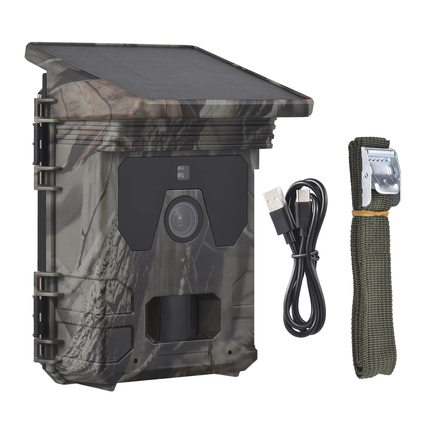 Solar-Powered 50MP 4K Trail Camera with Night Vision and 0.3s Trigger Time