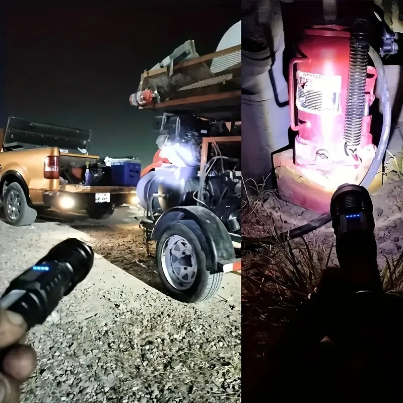 Rechargeable Zoomable Flashlights for Emergency and Camping