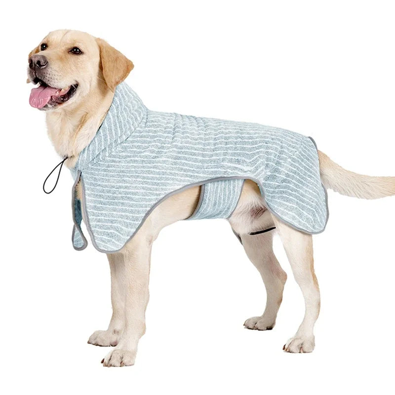 Pet Bathrobe Soft Absorbent Drying Towel for Dogs and Cats