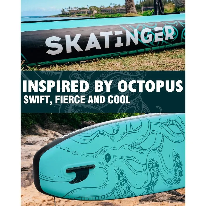 Extra Wide 11ft Inflatable Paddle Board for Adults and Families