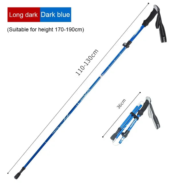 Trekking Stick Folding Poles Camping Ultralight Hiking Stick