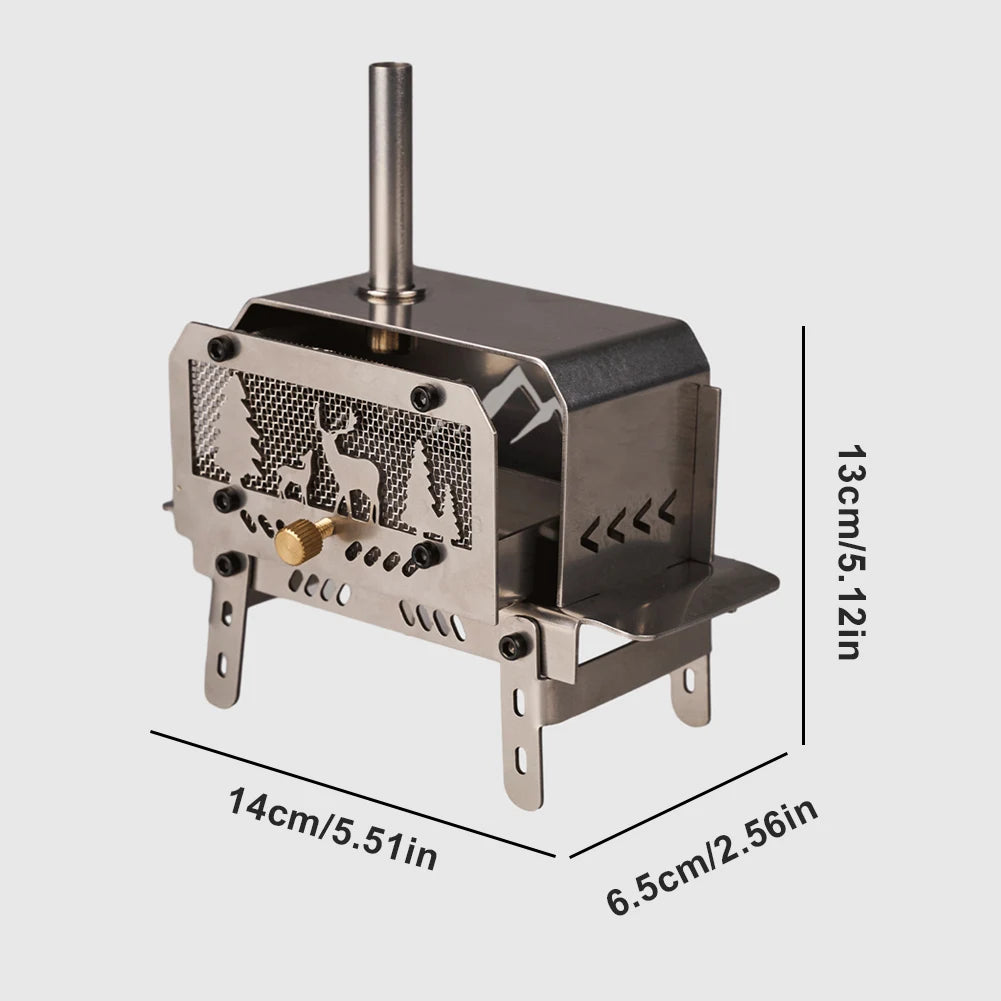 Portable Stainless Steel Camping Wood Stove