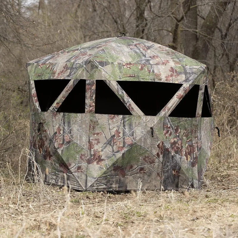 Barronett Feather Five 4 Person Portable Hunting Blind 72 x 84 x 84 Inches