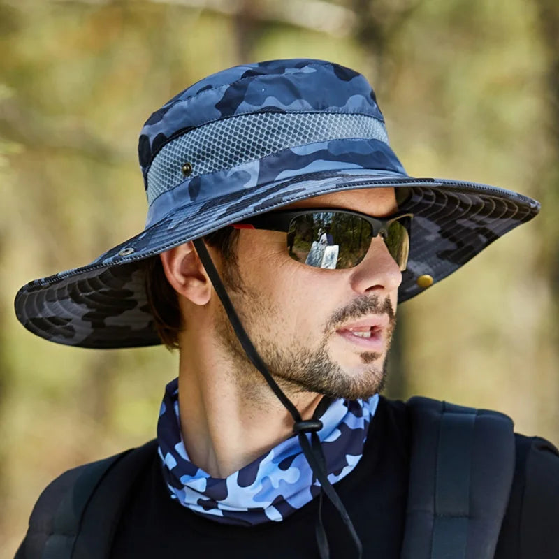 Summer UV Protection Wide Brim Fishing Hat