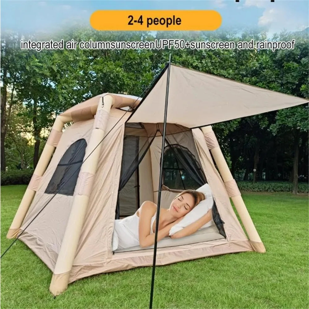 4 Season Inflatable Camping Tent for 2 to 4 People