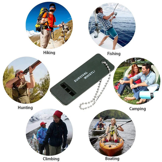 High Decibel Survival Whistle Keychain for Emergency Rescue and Outdoor Safety