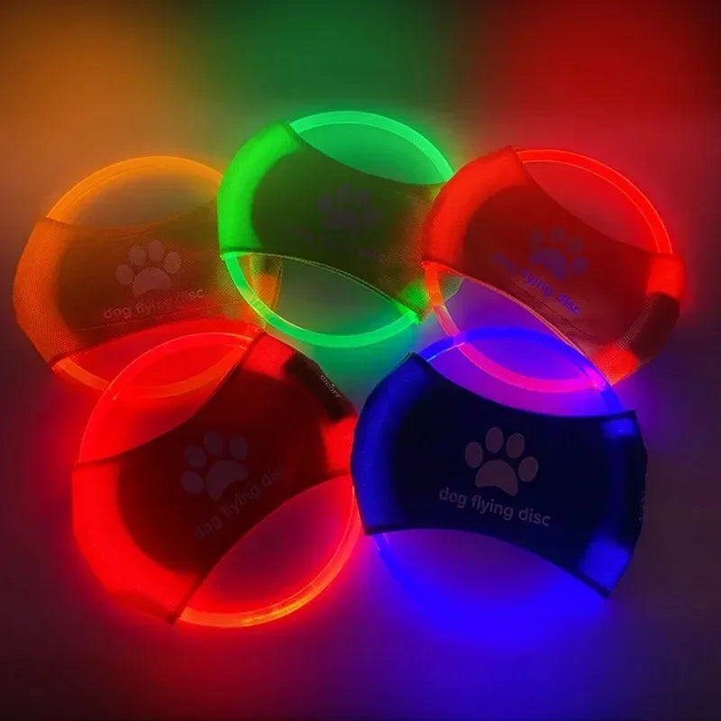 LED Glowing Dog Flying Disc with 3 Light Modes