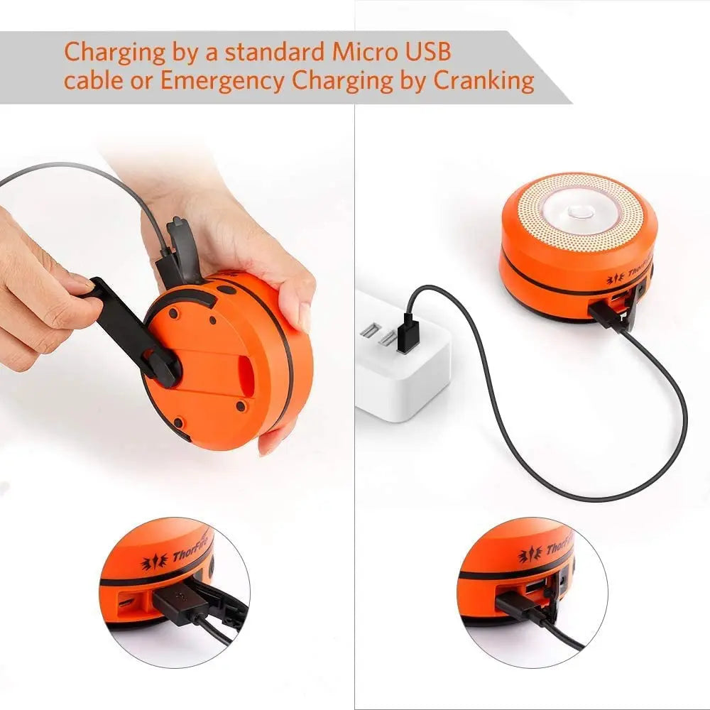 Foldable Solar Camping Lantern Set Rechargeable Waterproof Flashlight and Power Bank