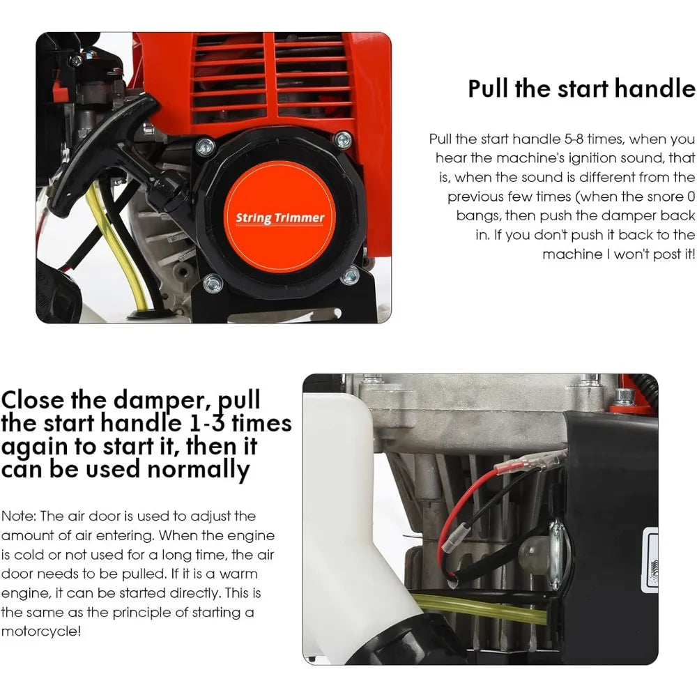 5-in-1 Gas Powered Brush Cutter and Trimmer 52cc