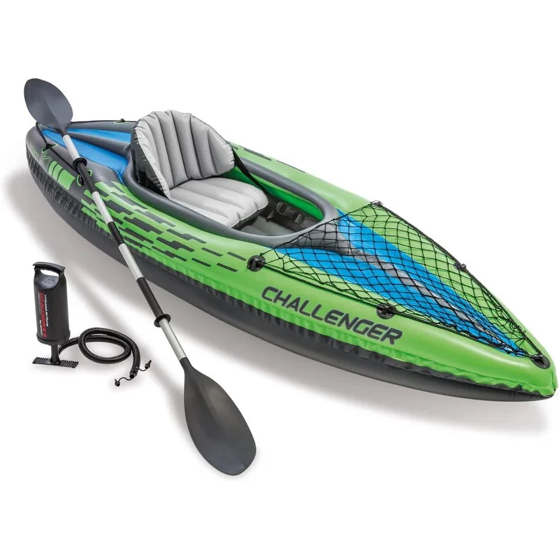 Inflatable Challenger Kayak with Paddles and Pump