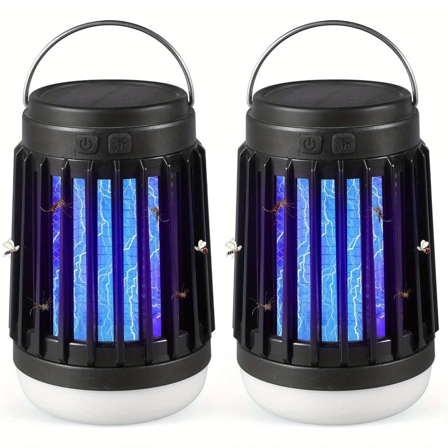 Cordless Solar Bug Zapper and Camping Light 3 in 1 2 Pieces Set