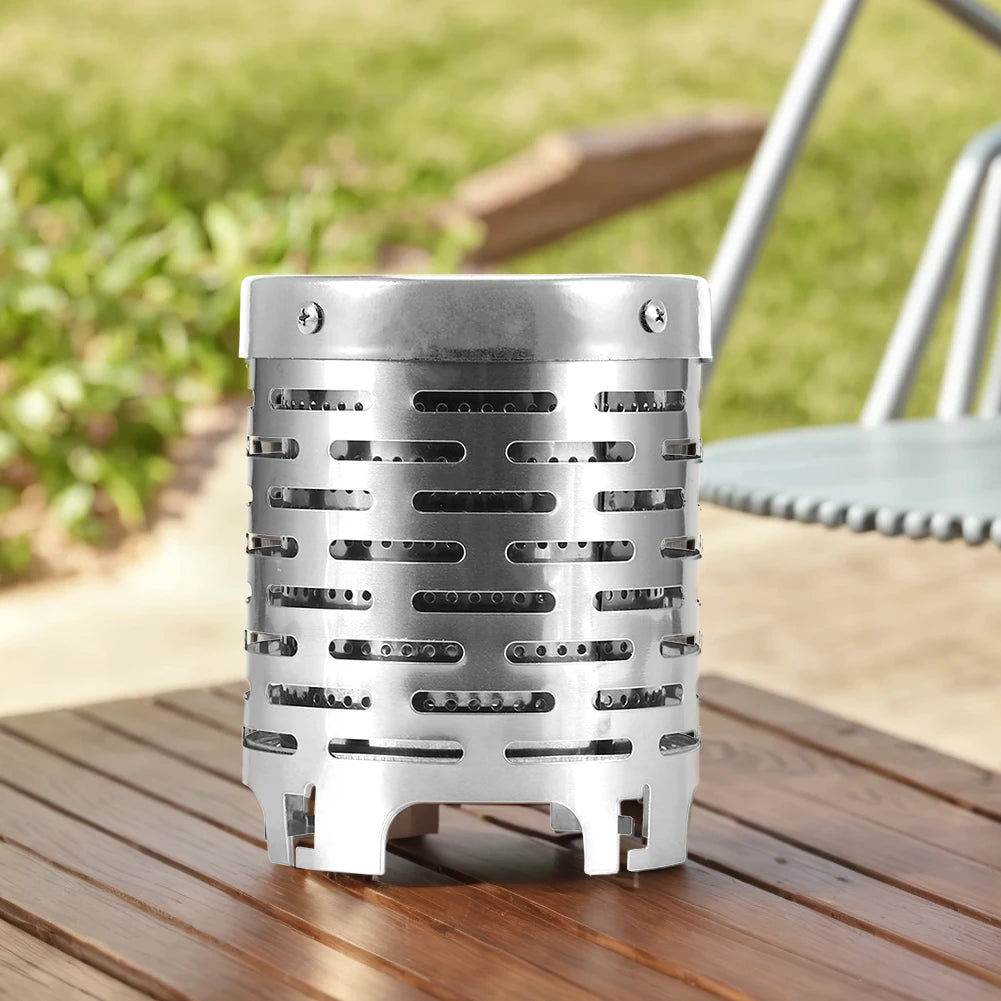 Mini Stainless Steel Gas Heater Cover for Camping and Hiking