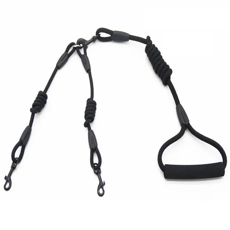 Double Dog Leash Coupler for Small Pets Nylon Twin Lead