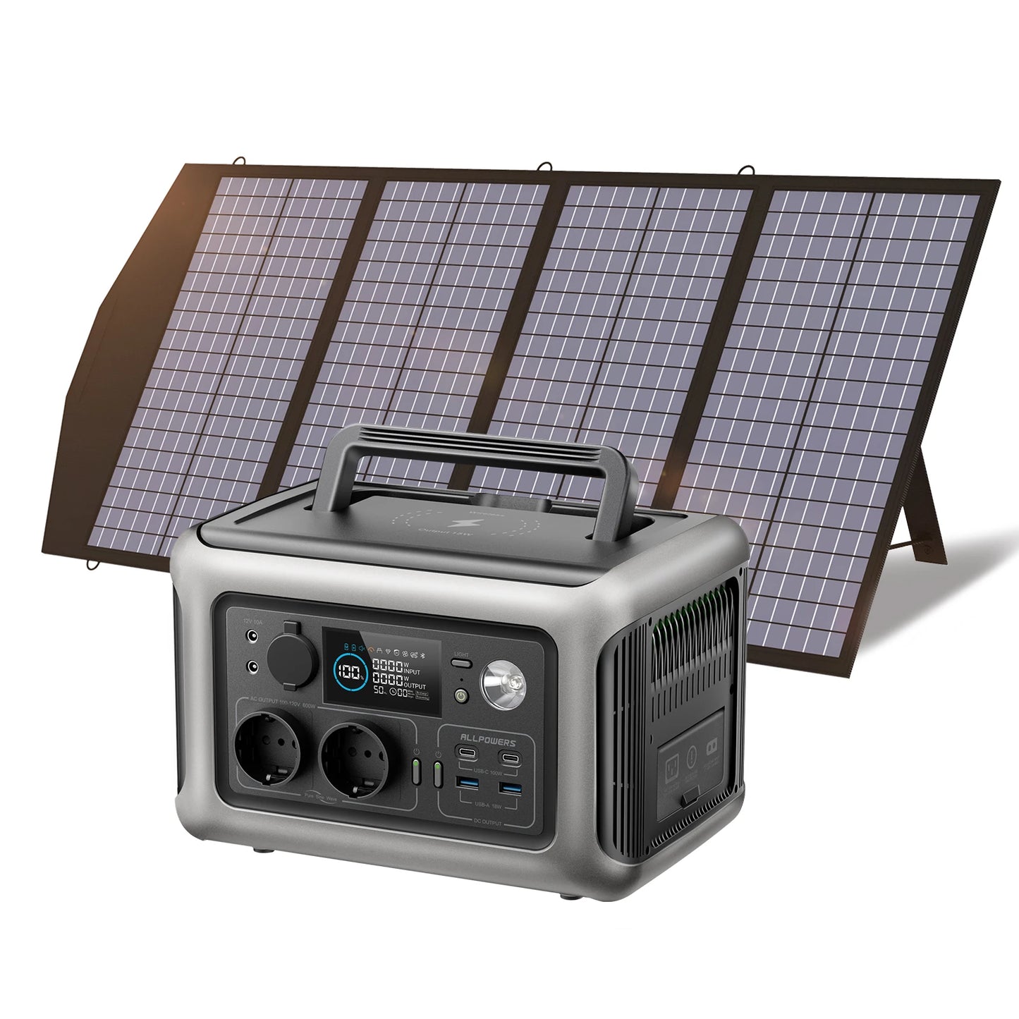 Portable Solar Generator Power Station with Solar Panel Option