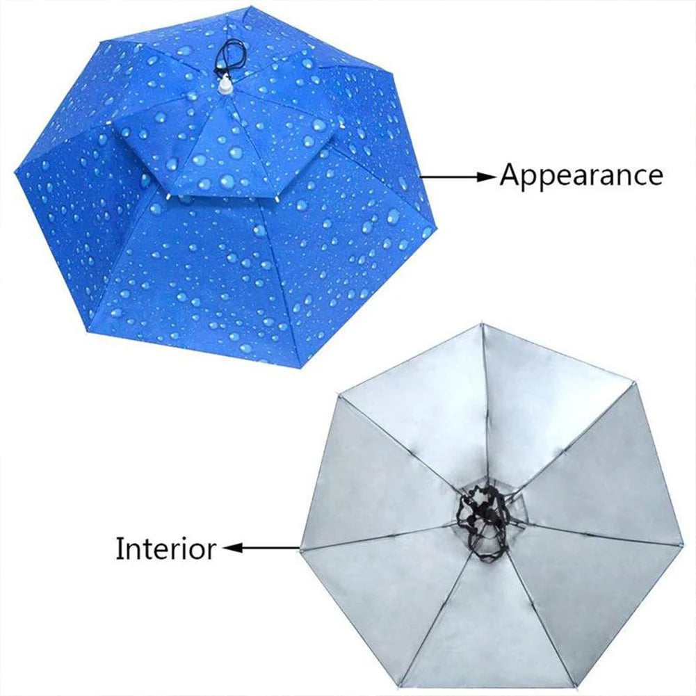 Outdoor Fishing Umbrella Portable Folding Double-layer Windproof UV-proof