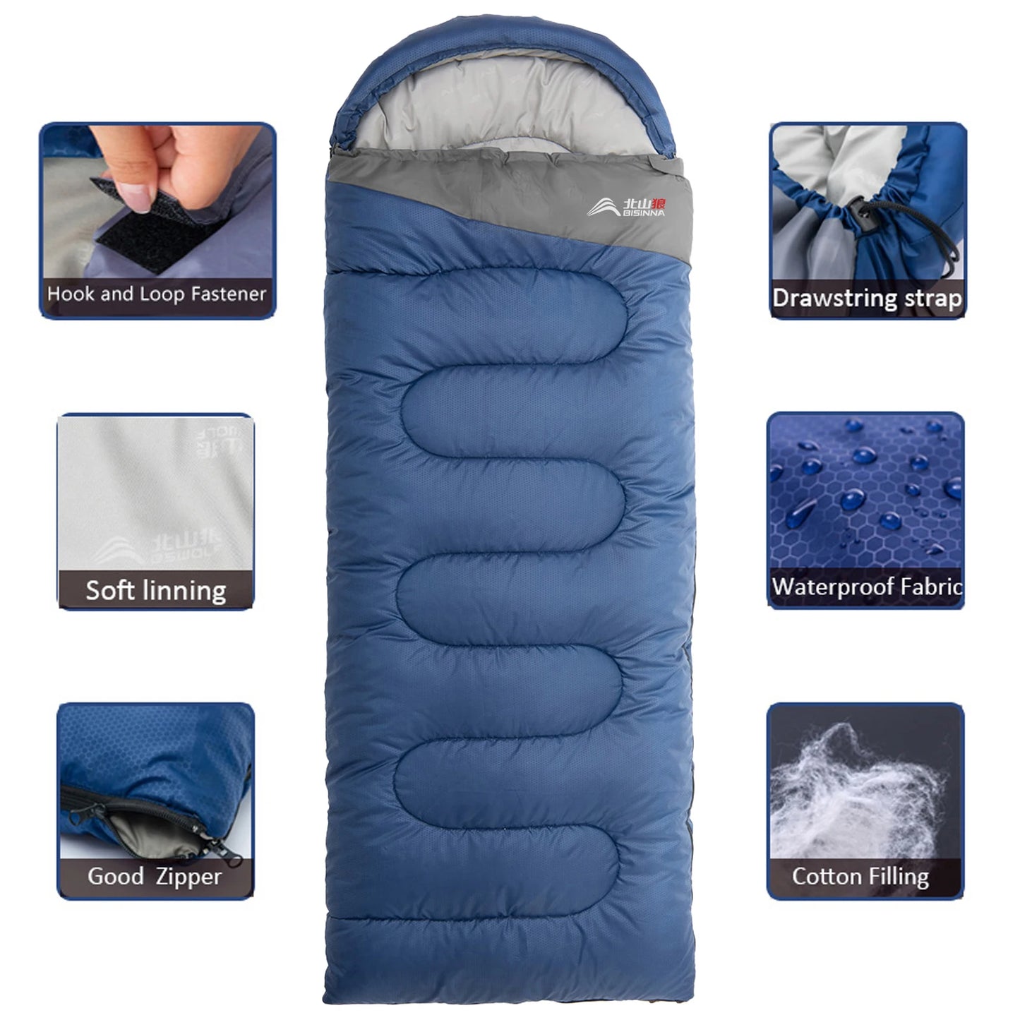 Ultralight Waterproof Camping Sleeping Bag for Hiking & Backpacking