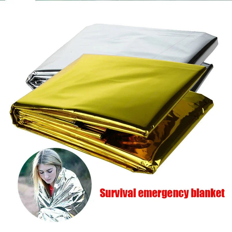 Emergency Thermal Blanket Waterproof Windproof for Camping & Survival