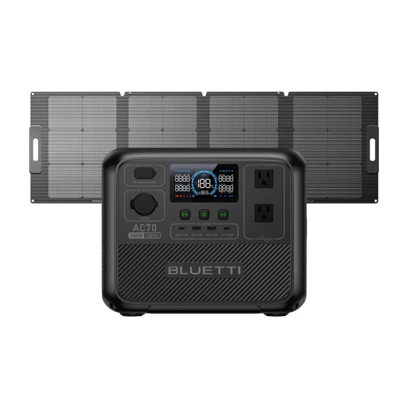 BLUETTI AC70 Portable Power Station with Solar Panel US Plug