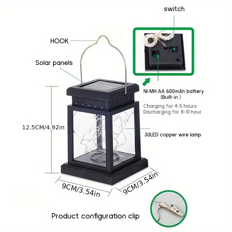 Solar Garden Hanging Lights for Holiday and Camping