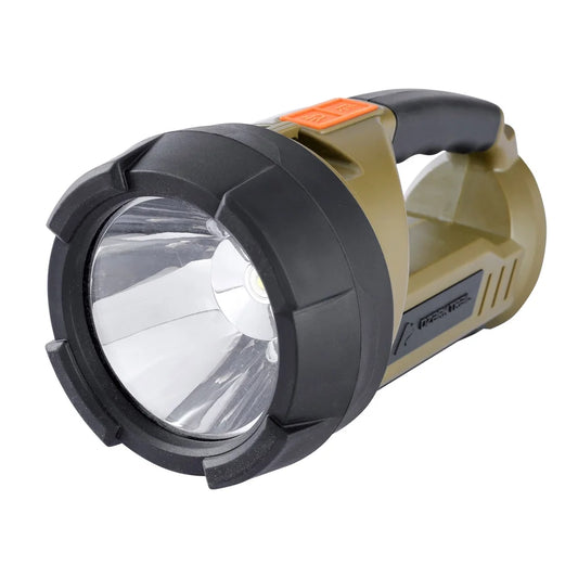 2 Pack Rechargeable LED Flashlight Power Bank 2000 Lumen 5000mAh Dual Light Modes Water Resistant for Camping & Emergency Use