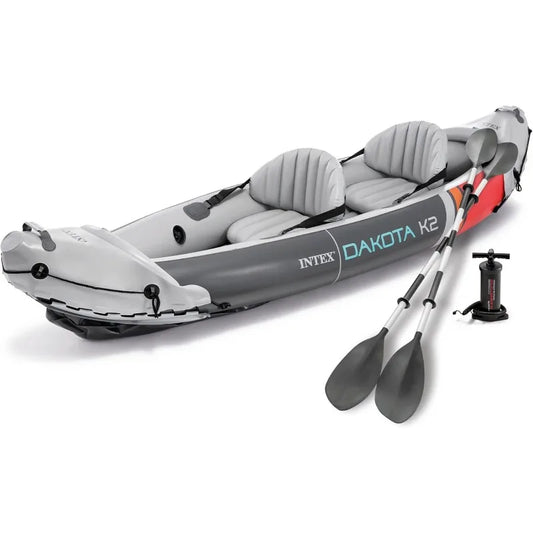 2 Person Inflatable Kayak Set with Oars and Pump