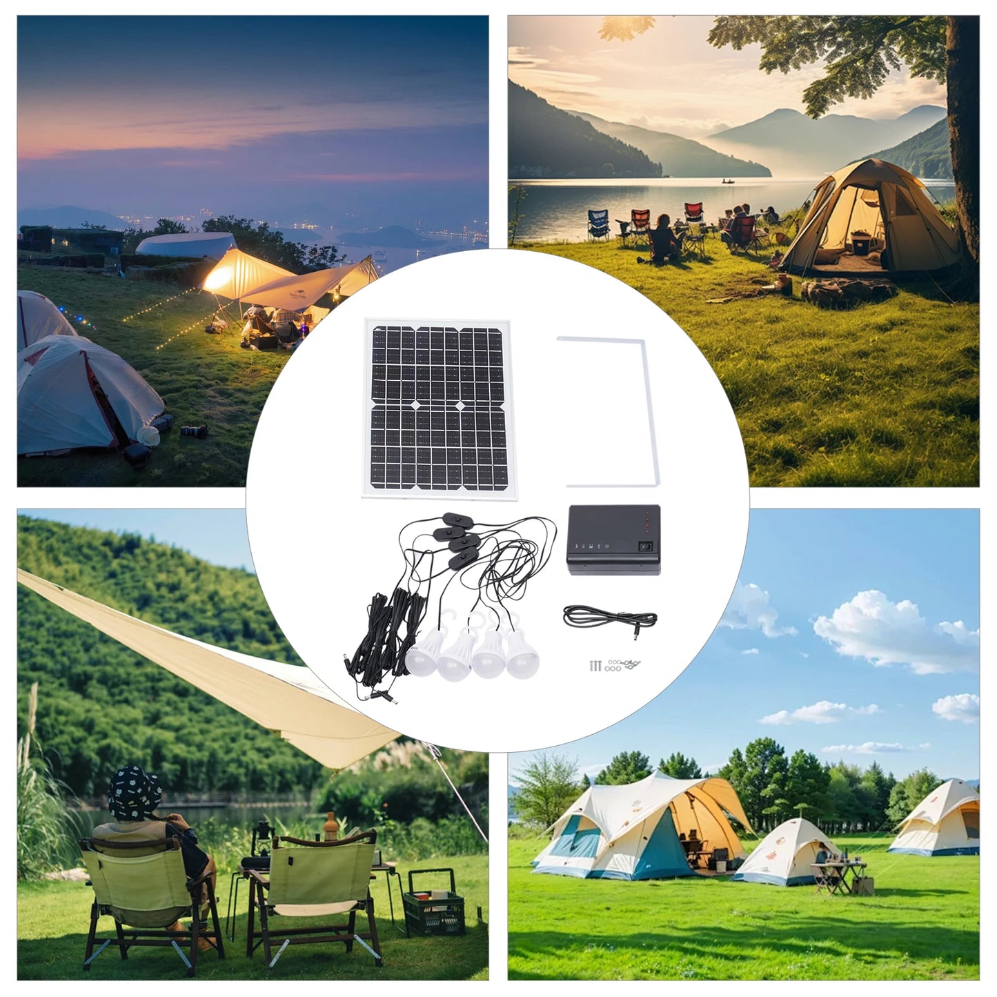 Portable Solar Generator with Panel and Power Inverter