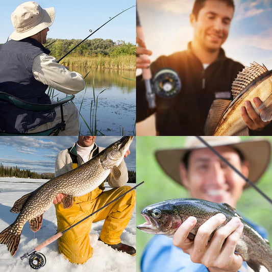 9' Fly Fishing Rod and Reel Combo with Carry Bag, 20 Flies, Complete Starter Fly Fishing Kit