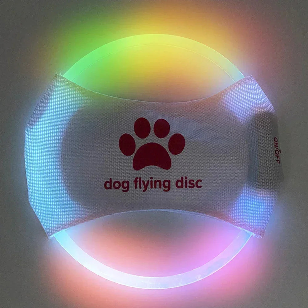 LED Glowing Dog Flying Disc with 3 Light Modes