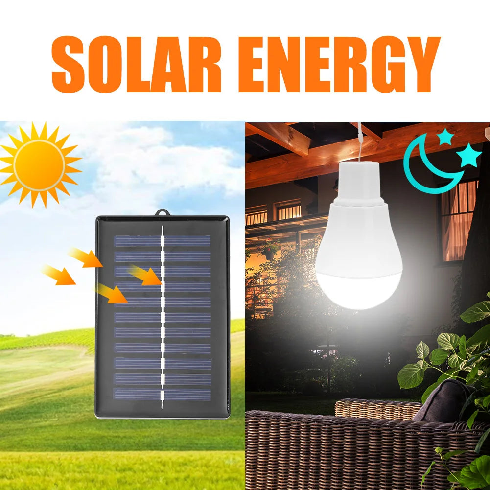 Portable 5V 15W USB Rechargeable Solar LED Bulb