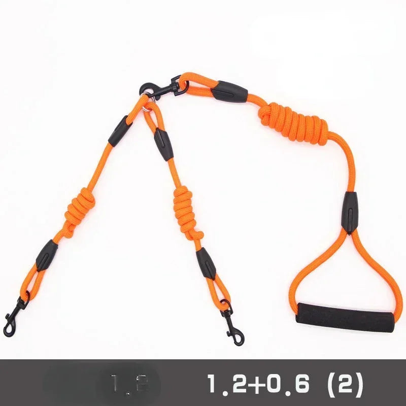 Double Dog Leash Coupler for Small Pets Nylon Twin Lead